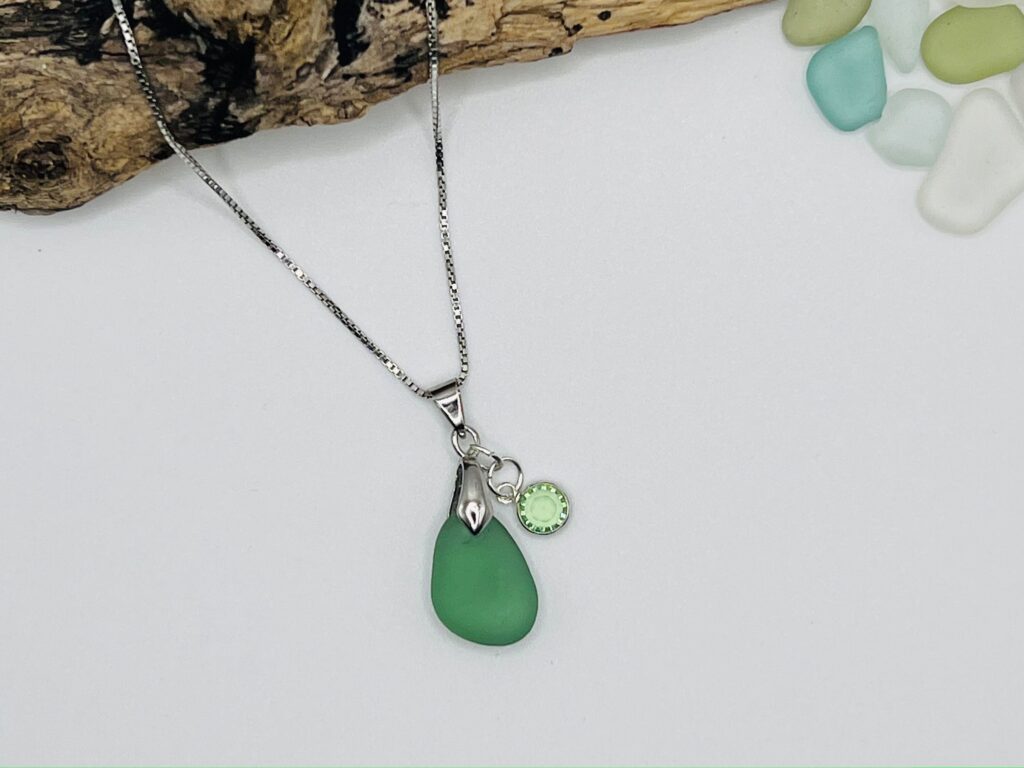 image for the item Sterling Silver Birthstone Necklace