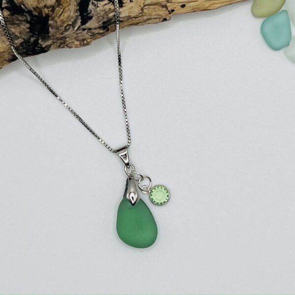 image for the item Sterling Silver Birthstone Necklace