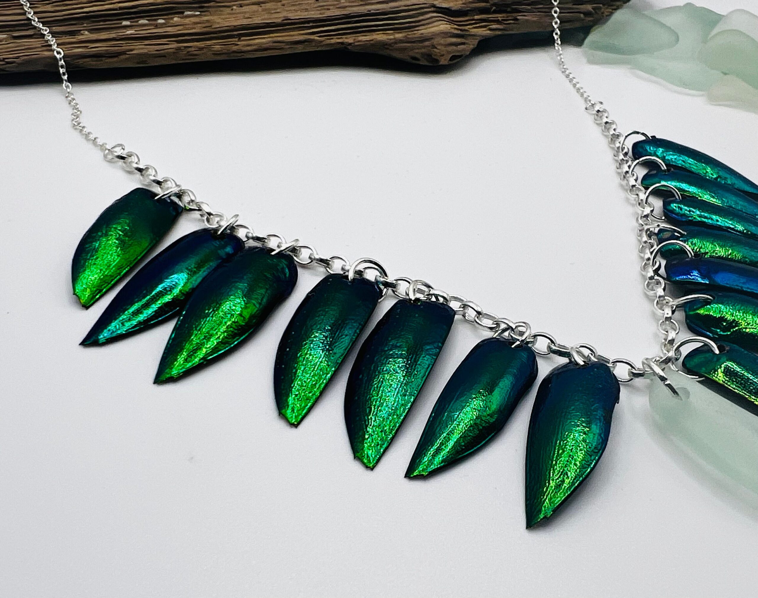 Emerald green necklace costume jewelry sale